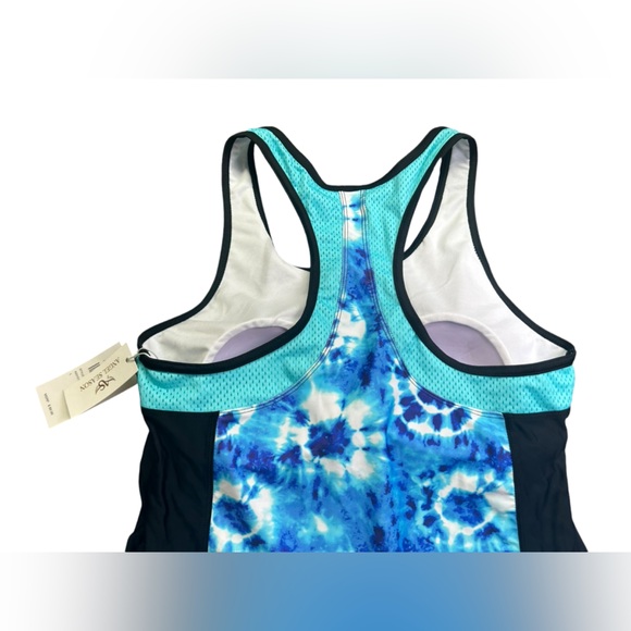 ANGEL SEASON womens modest athletic racerback tankini swim top size L NWT - Picture 5 of 10